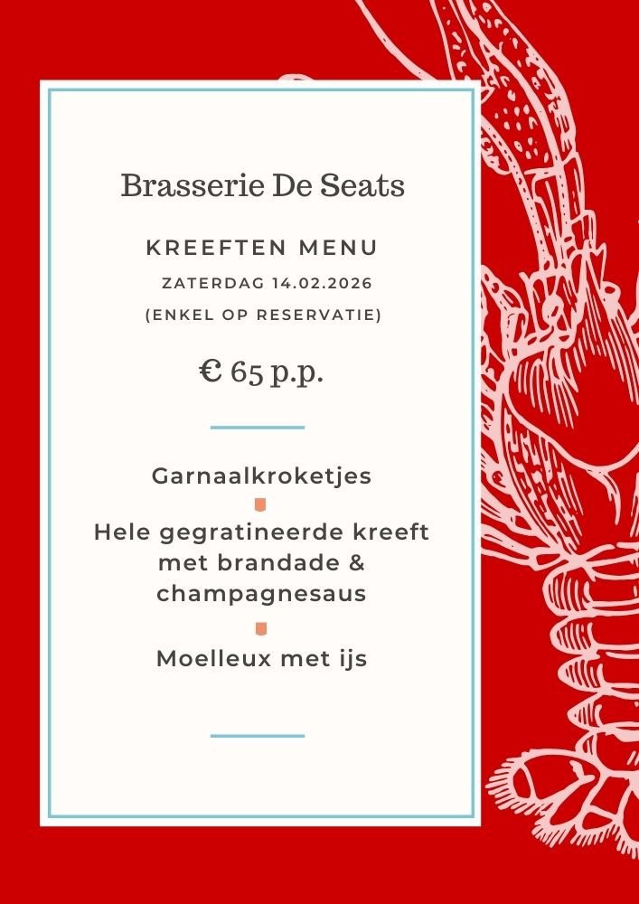 Brasserie De Seats - Valentijn menu - 2026